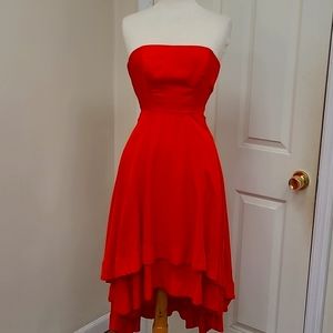 Dress,red color, size 2,no sleeves paper crown brand